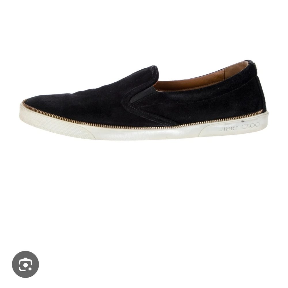 Jimmy Choo Black and White Loafers